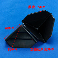 Protection d'angle de palette en plastique noir épaissi à trois côtés améliorée, protecteur de bord personnalisé pour table, protection d'angle de porte de carton