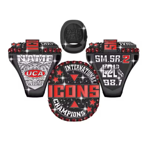 Bagues de championnat décontractées/sportives pour hommes, personnalisées en gros, plaquées or 18 carats, en alliage, avec zircon naturel certifié CMA, motif constellation - Product Image 3