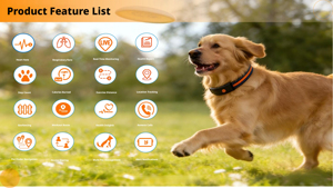 Collare GPS AGPS per Monitoraggio Salute Animali Domestici, Grado di Protezione IP67, Supporta Monitoraggio in Tempo Reale di Frequenza Cardiaca e Respiratoria - Product Image 2