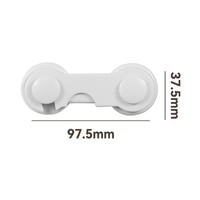 2 paquets de serrures de sécurité pour armoires 3M, attaches de sécurité pour enfants, pour tiroirs et portes, sans perçage, installation facile, en plastique blanc robuste