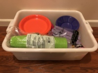 Itchen-caja de almacenamiento y transporte para restaurante, contenedor de plástico para autobús con cubierta
