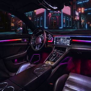 Kit d'éclairage ambiant LED RGB TMPRO Dynamic Light Shadow pour Porsche Panamera 2017-2021, éclairage d'ambiance professionnel pour l'intérieur de la voiture - Product Image 3
