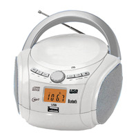 Boombox estéreo inalámbrico portátil con reproductor de radio FM de reproducción de CD/MP3/USB de CD-RW