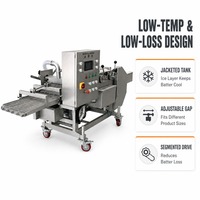 Machine automatique de trempage et d'enrobage avec double bande transporteuse à mailles pour ligne de production de tempura