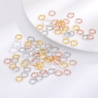 Cincin Perak Sterling 925 Bulat Terbuka Model Split Ring Ukuran Beragam untuk Aksesoris Perhiasan Pembuatan DIY Grosir Kustom