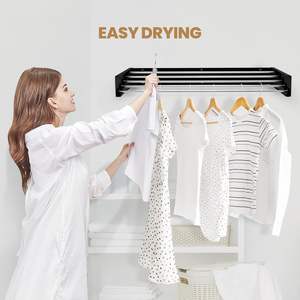 Séchoir mural en aluminium de haute qualité pour vêtements, idéal pour la cuisine, la salle de bain, le salon, la dressing et le balcon - Product Image 6