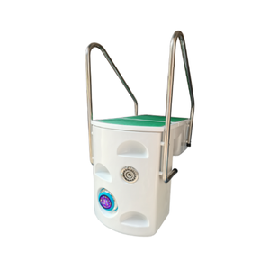 Grand filtre d'écumoire de <span class=keywords><strong>piscine</strong></span> sans tuyau suspendu au mur deux sacs avec coque blanche et couverture verte pour <span class=keywords><strong>piscine</strong></span> - Product Image 1