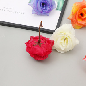 Cabezas de Rosas Artificiales de Seda, 3 cm de Alto, Simulación Realista, Decoraciones para Bodas, Materiales para Manualidades - Product Image 4