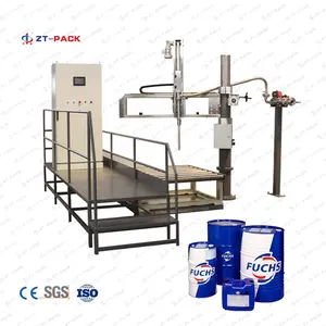 Automatic Barrel Bucket Net Weight Load Cell 100-300kg 200L 208 220 Kg Drum Filling Machine