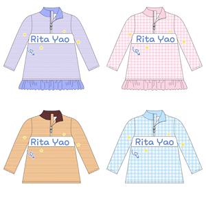 Herfst Winter Peuter Jongen Pullover Gebreid Katoenen Meisje Lange Mouw Peter Pan Kraag Sweatshirt Shirt 2024 - Product Image 1