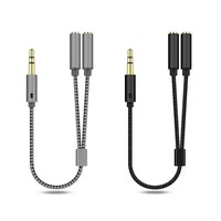 Adaptateur Répartiteur Audio 3,5 mm Jack Y 1 Mâle vers 2 Femelles Stéréo M/F Connecteur Écouteurs Microphone Câble Jack Casque 3,5 mm
