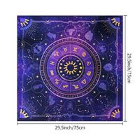 Nappe de Tarot en Gros 75*75CM, Tissu Décoratif pour Jeu de Société, Mandala, Phase Lunaire, Fleur, Papillon, Nappe d'Autel