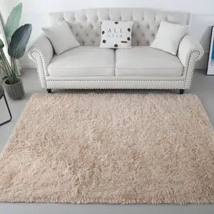 Alfombra acolchada de felpa peluda de piel de conejo falso alfombra de dormitorio para sala de estar alfombra suave grande y esponjosa