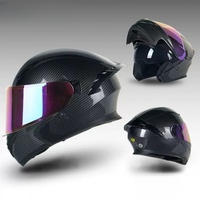Casco de Motocicleta Abatible, Certificado por el DOT, con Doble Visera, para Adultos, Unisex