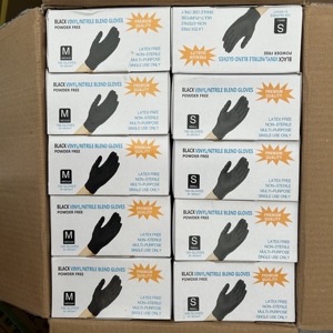 Gants jetables en nitrile composite avec <span class=keywords><strong>manchette</strong></span> élastique <span class=keywords><strong>pour</strong></span> le nettoyage domestique, gants en nitrile mélangé au vinyle <span class=keywords><strong>pour</strong></span> le nettoyage domestique - Product Image 1