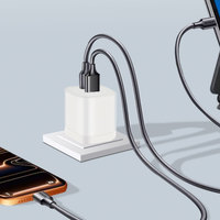 Chargeur rapide GaN double port 35W/30W PD 3.0 pour écouteurs, montre connectée, téléphone portable, chargeur mural avec ports USB Type-C