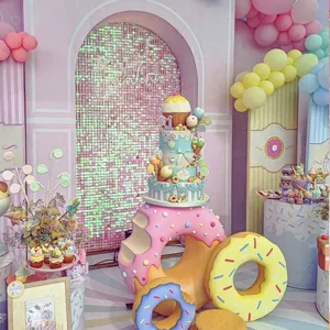 Professional Custom Giant Resin Crafts Fiberglass Candy Lollipop Donuts Sculptures for party decoration/big size Macaroon donut