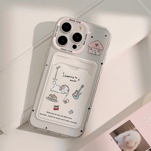 เคสโทรศัพท์ลายการ์ตูนสัตว์น่ารักสีชมพูสำหรับ <span class=keywords><strong>iPhone</strong></span> 17 Pro สไตล์ญี่ปุ่น<span class=keywords><strong>เกาหลี</strong></span> พร้อมช่องใส่บัตร ป้องกันการกระแทกได้เต็มรูปแบบ - Product Image 6
