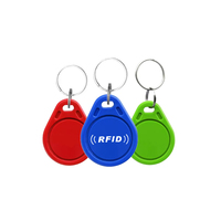 Llavero de Control de Acceso con Impresión de Logotipo Personalizado, 125kHz, TK4100, Etiqueta RFID con Número UID Grabado, Llavero ABS EM para Cerradura Inteligente