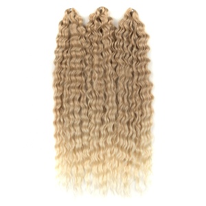 <span class=keywords><strong>Capelli</strong></span> Sintetici Ariel Deep Wave Twist per Crochet, Treccia Ombre Bionda <span class=keywords><strong>Rosa</strong></span> 30 Pollici, <span class=keywords><strong>Extension</strong></span> per Acconciature a Onde - Product Image 5