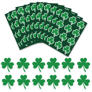 St. Patrick's Day <strong>Shamrock</strong> Clover Decal <strong>Party</strong> Gift Wrapping Decoration Wine Bottles <strong>Glasses</strong> Sticker for Irish Holiday - Product Image 1