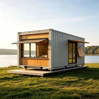 Maison conteneur mobile moderne de 20 pieds, préfabriquée, en panneaux sandwich d'acier, pour chantier, hôtel temporaire, entrepôt