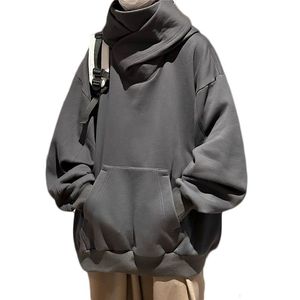 Otoño Invierno Hombres Oversize Estilo americano Cuello alto Sudadera con capucha Social <span class=keywords><strong>Fear</strong></span> Black Samurai Charge Sweater Funcional Puffer Fleece - Product Image 5