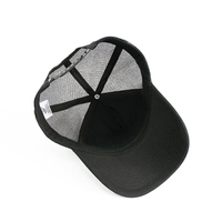 Gorras de béisbol de moda de Venta caliente gorra de camionero de malla bordada personalizada gorra de malla negra gorra de camionero de 5 paneles