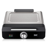 RAF Nouveau 2200W Machine à steak et saucisses rotative avec surface de cuisson antiadhésive, couvercle rabattable et détachable pour usage domestique