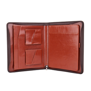 Sang trọng dây kéo da Tri gấp trình bày thư mục tập tin Bìa Túi biểu tượng tùy chỉnh trường hợp đối với <span class=keywords><strong>ipad</strong></span> 9 - Product Image 4