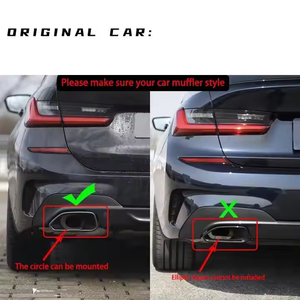 Silenciador de tubo de escape de acero inoxidable, punta de escape para <span class=keywords><strong>BMW</strong></span> G20 G21 330i 320d <span class=keywords><strong>330d</strong></span> 330e G22 G23 G26 320i 325i 420i 425i 430i - Product Image 5