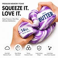 Grand jouet anti-stress en forme de beurre, à récupération lente, doux et compressible, bâton sensoriel en forme de beurre pour le bureau, la salle de classe et les voyages