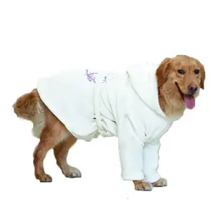 Dog Clothes Warm Soft Embroidery Dog Pajamas Outfits Medium   Large Dogs Classic Pet Cloth Coat Pajamas