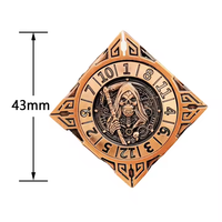 Casino Style 7 en 1 Cuivre Cool Métal Roulette RPG Jeu Accessoires D6 DND Dés pour Donjons et Dragons