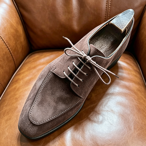 Chaussures Derby en cuir velours inversé pour homme, semelles en cuir, fabriquées à la main, <span class=keywords><strong>Goodyear</strong></span>, nouvelle collection quatre saisons - Product Image 1