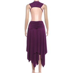 Nouvelle robe d'été sexy extensible sans dos à découpes sans manches plissée pour femme - Product Image 6