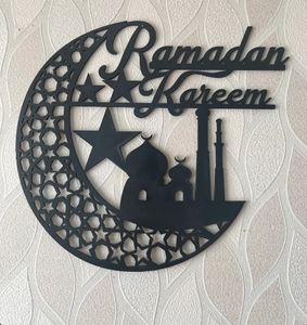 Décoration murale islamique en bois et acrylique, étoile de la mosquée, Ramadan Kareem, cadeau musulman - Product Image 3