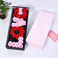 Emballage de gâteau en carton rigide réutilisable et remplissable Qibai Flower, en forme de lettre « Je t'aime », pour fleuriste, maman, fête des mères