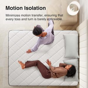 Euro Pillow Top Alta calidad 10 pulgadas King Innerspring Hybrid Gel Memory Foam Modern Pocket Spring - Product Image 4