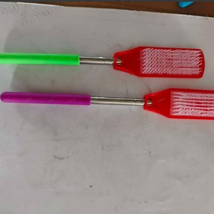 Telescopic Itch Scratcher Red <b>Plastic</b> Brush With Stainless Steel <b>Rod</b> For Back Relief Household Use - Product Image 5