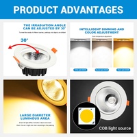 LOSO Prix de gros Modern Interior Design Household Anti-Glare Aluminium 3W 5W 12W 20W 30W Encastré Downlight