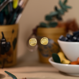 Fashion Stud <b>Earrings</b> 316L Stainless Steel PVD Gold Plating Sustainable Resistant - Product Image 3
