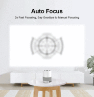 Nouveau design Mini projecteur LCD 1080p/4K HD 450 ANSI Lumens Autofocus Portable Stéréo HIFI Haut-parleur intégré WiFi double bande Android
