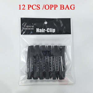 مشابك تصفيف شعر احترافية عالية الجودة ، مشابك شعر تمساح معدنية ، مشابك شعر قسم أسود مع ثقوب - Product Image 4