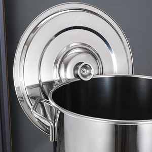 DF523 304 Stainless Steel <b>Tall</b> Airtight <b>Storage</b> Bucket Large Capacity Kitchen Grain Container for Dry Food <b>Storage</b> - Product Image 4