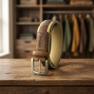 Ceinture carrée en cuir de vache véritable de haute qualité pour homme, style vintage, en acier, imperméable, écologique, réversible, solide - Product Image 1