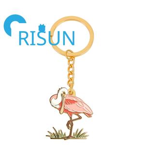 Llavero de Metal Esmaltado con Diseño 3D de Ave Marina, Espejuelo Rojo Americano, Regalo para Amantes de <span class=keywords><strong>las</strong></span> Aves, Venta al Por Mayor Personalizada - Product Image 2