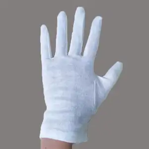 Trắng Đan bông Interlock Găng tay cao su latex Palm ngâm tráng găng tay mục đích chung làm việc găng tay
