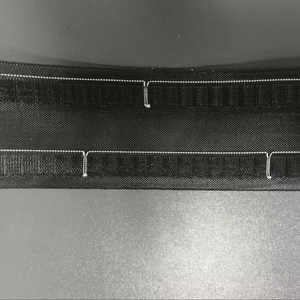Ruban de plissage pour rideaux, plissé crayon, en polyester, avec cordon de serrage, longueur personnalisée, pour couture DIY, crochets de draperie, noir - Product Image 2