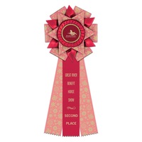 Rubans en satin personnalisés avec logo, rosettes, badges floraux, récompenses pour l'équitation, les courses canines